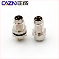 Straight All in One type Integrated type 3 4 Pin Female Male M8 Front Back Screw Panel Mount Socket Connector